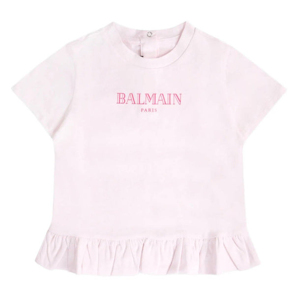Baby Girls Pink Logo-Print Top