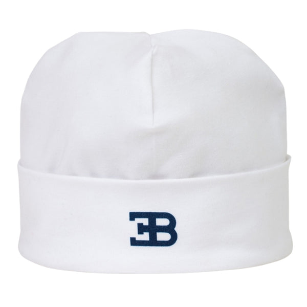 Baby Kids White Logo Print Hat