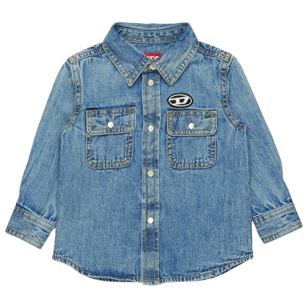 Baby Boys Denim Blue D-Logo Shirt