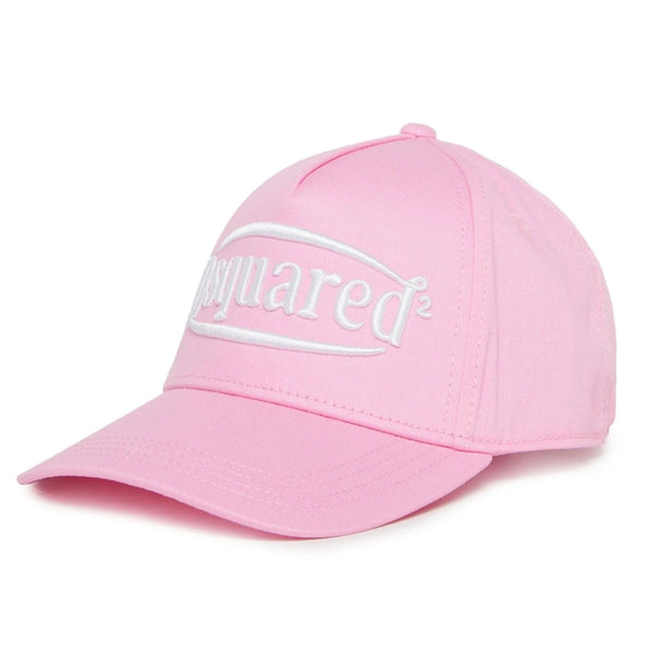 Girls Pink Logo-Embroidered Cap