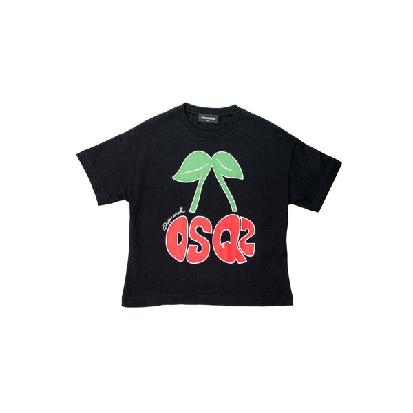 Girl Black Logo Print T-Shirt