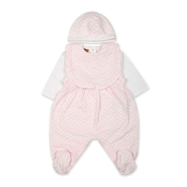 Baby Girls Zigzag-Pattern Rompers Set ( Set Of 3 )