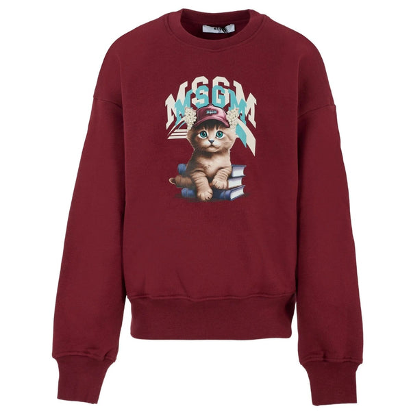 Girls Red Graphic-Print Sweatshirts