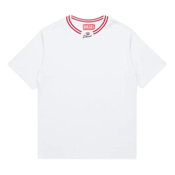Boys White Crew-Neck Half Sleeves T-Shirt