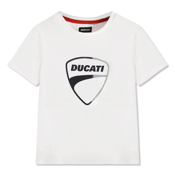 Boys White Cotton Logo T-Shirt