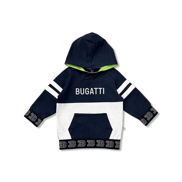 Baby Boys Navy Blue Logo-Print Hoodie