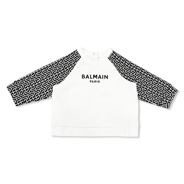 Baby Boys White Logo-Print Sweatshirt