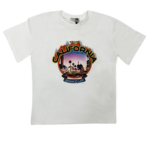 Girl White Cotton T-Shirt