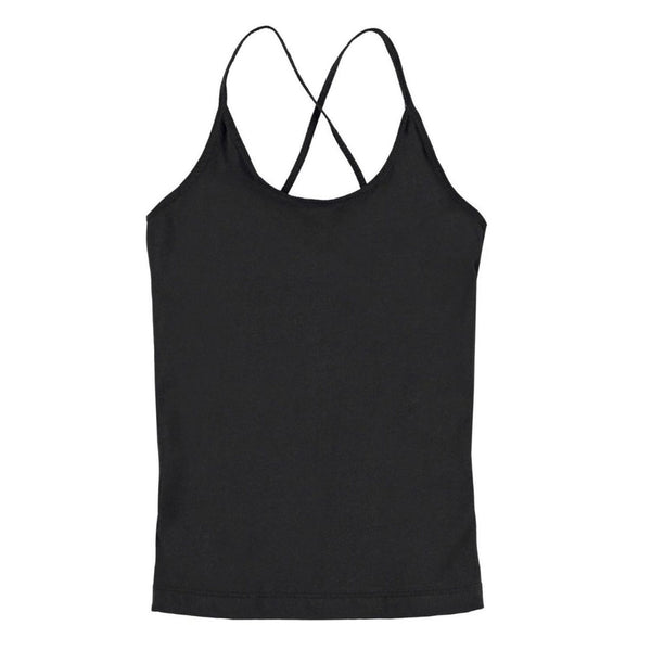 Girls Janis Black Strap Top