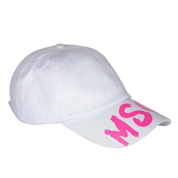 Kids White Logo Print Cap