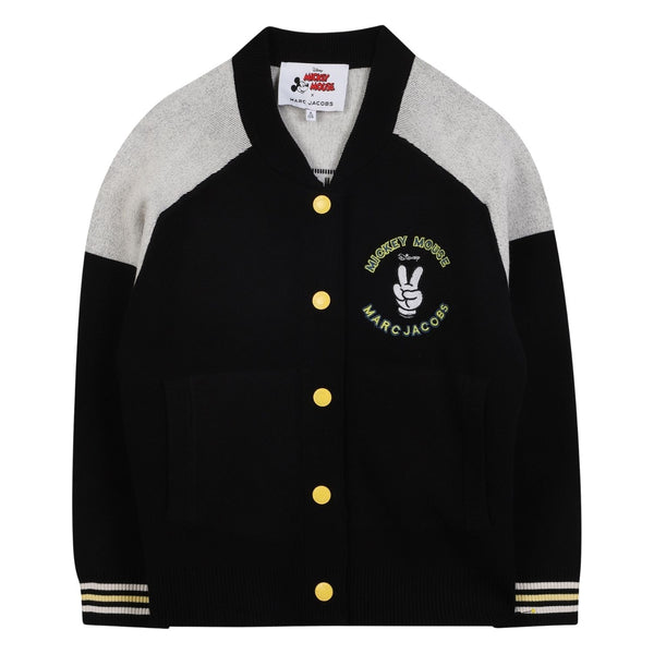 Boys Black Logo-Embroidered Jacket