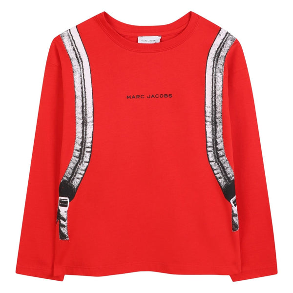 Boys Red Logo-Print T-Shirts