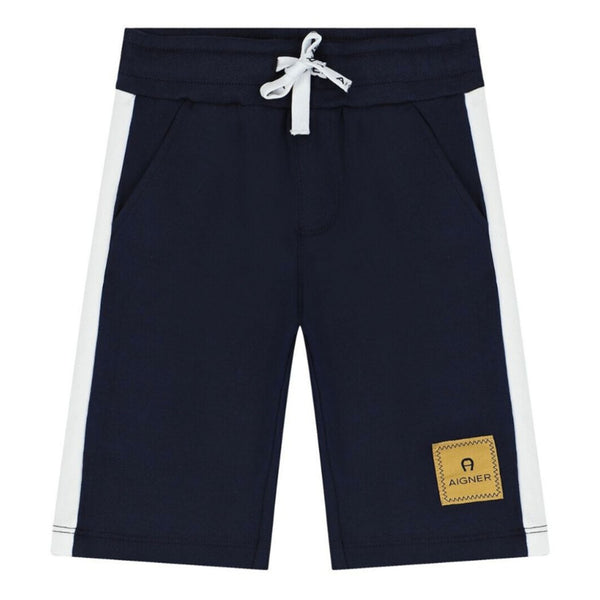 Baby Boys Blue Cotton Bermuda Shorts