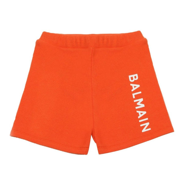 Baby Logo Print Orange Shorts