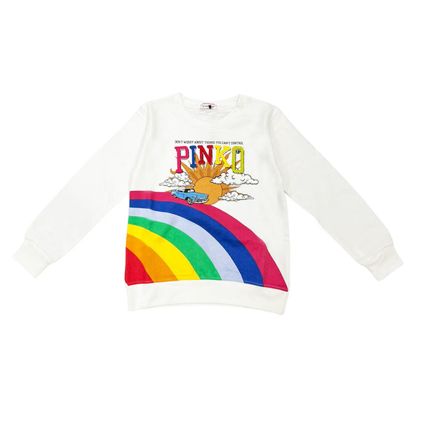 Girl White Full Sleeve Sweatshirt