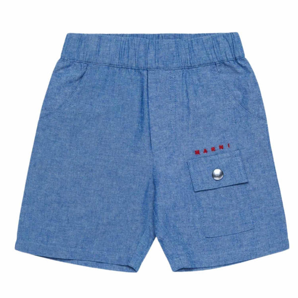 Baby Boys Blue Chambray Shorts