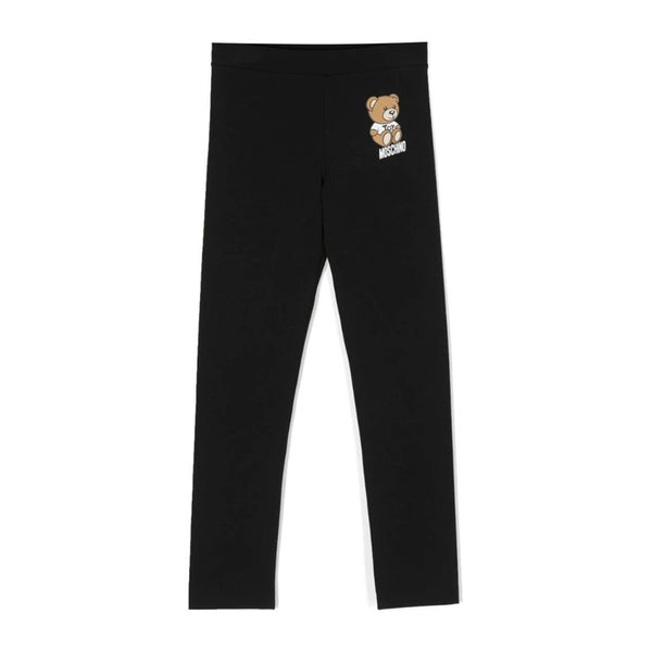 Girls Black Logo Leggings