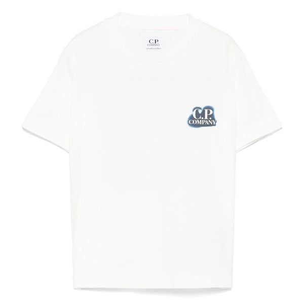 Boys White Logo Print T-shirt
