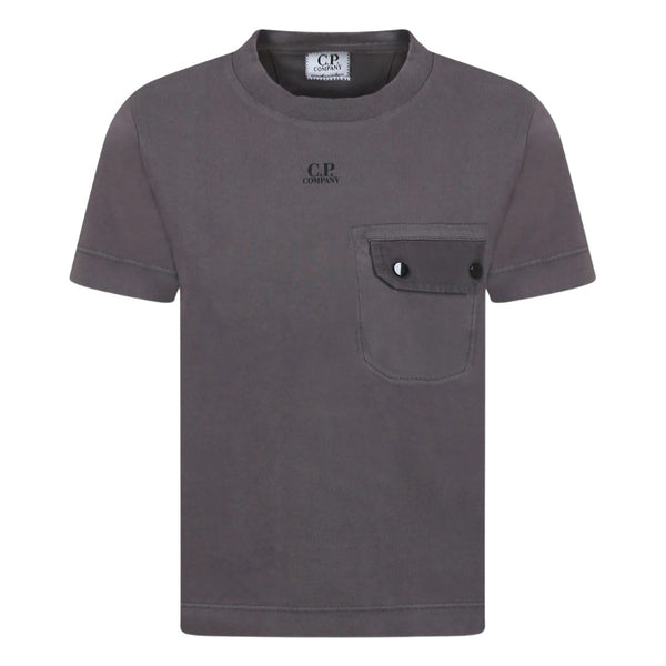 Boys Dark Grey Logo Print T-shirt