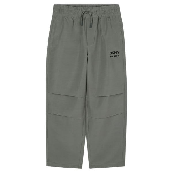 Boys Vivid Green Logo-Print Trousers