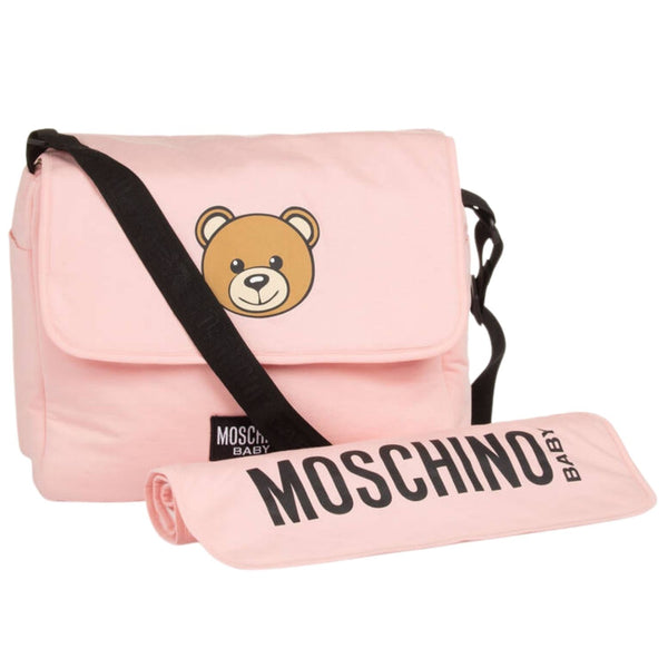 Baby Girl Pink Logo-Print Changing Bags