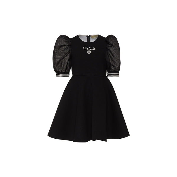 Girls Black Viscose Dress
