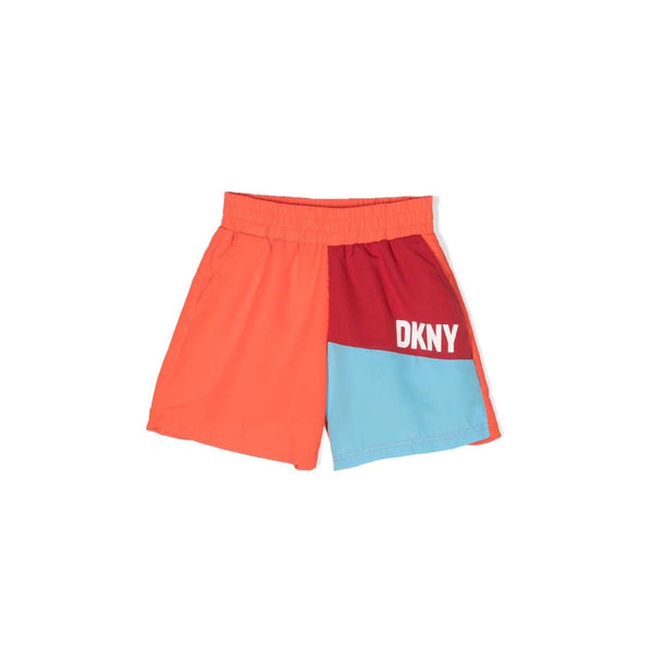 Boys Orange Colourblock Swim Shorts