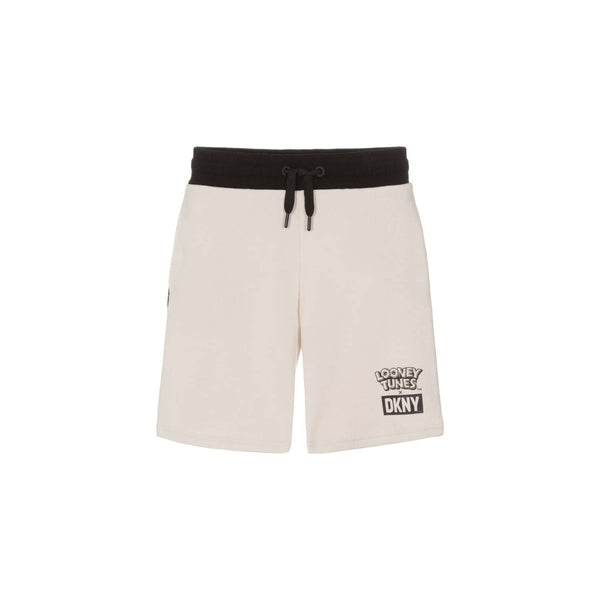Beige Looney Tunes Cotton Shorts