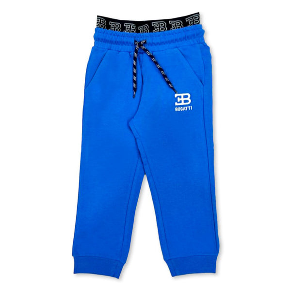 Baby Boys Blue Embroidered Logo Trouser