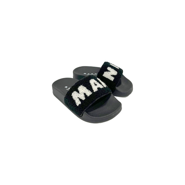 Girls Logo Print Flat Slides