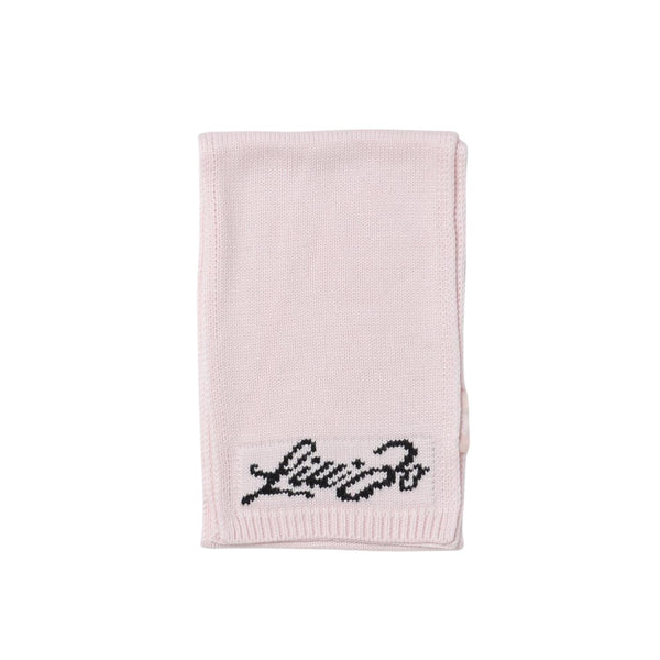 Girls Pink Logo Print Scarves