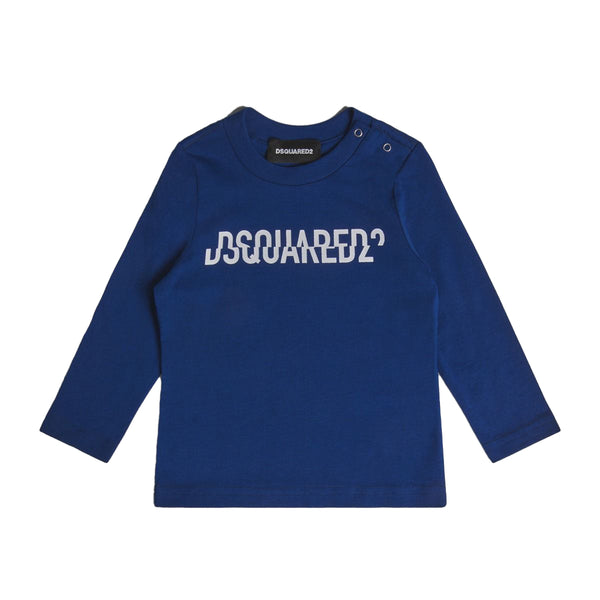 Baby Boys Blue Logo Long-Sleeve T-Shirt