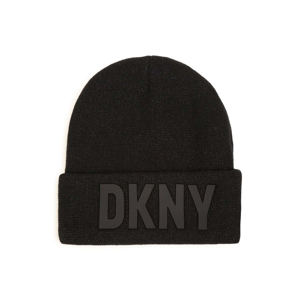 Girls Black Sparkly Beanie Hat