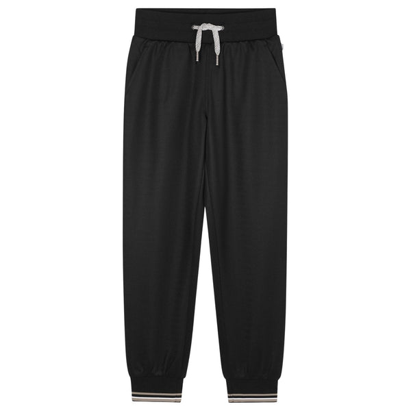 Boys Black Elastic Waistband Jogger