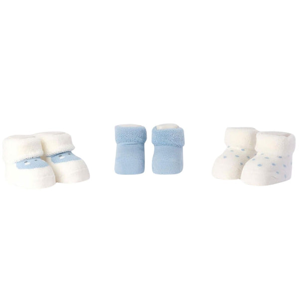 Baby Boys Blue Three Pairs Of Socks
