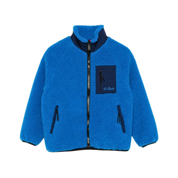 Boys Blue Fleece Mickey-Print Jacket