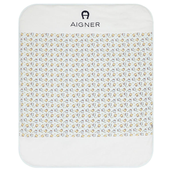 Baby Boys Blue Logo-Print Blankets