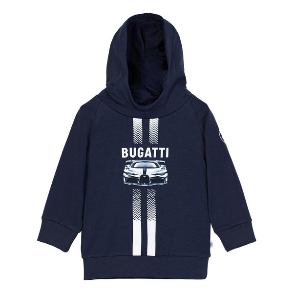 Baby Boys Navy Blue Car-Print Hoodie