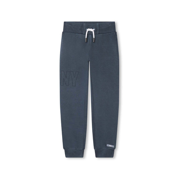 Boys Blue Logo-Print Drawstring Track Pants