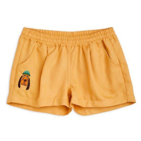 Beige  Hound Dog-Print Shorts