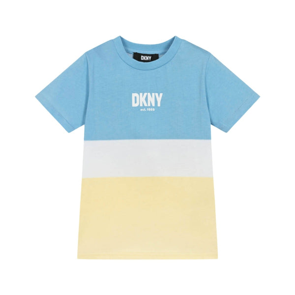 Boys Blue & Yellow Cotton T-Shirt