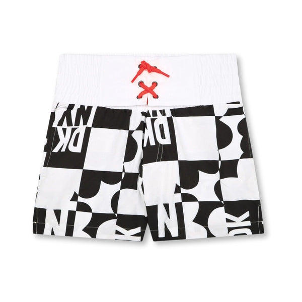 Unisex White Logo-Print Swim shorts