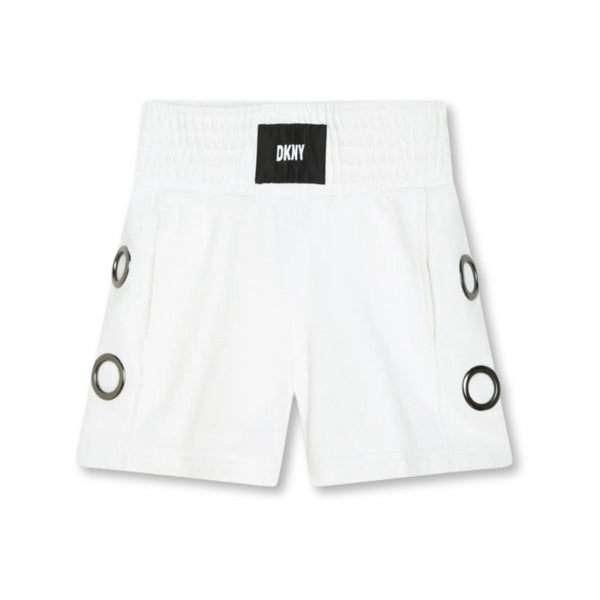 Girls White Logo-Applique Cotton Shorts