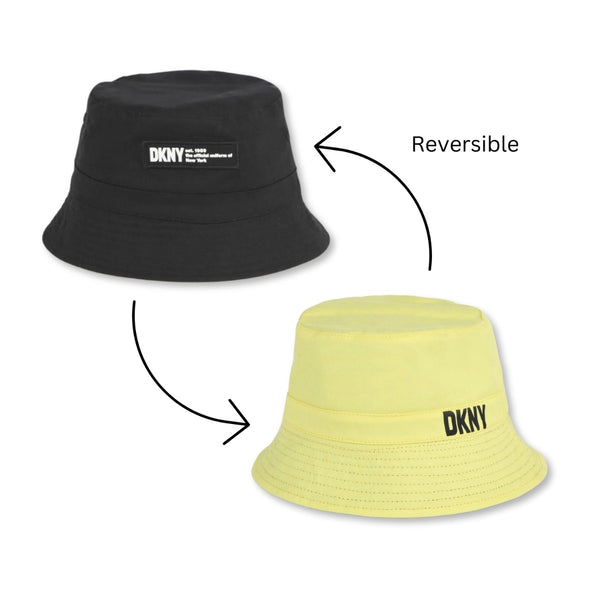 Unisex Black & Yellow Reversible Bucket Hat