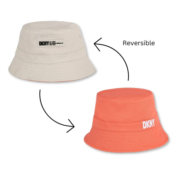 Unisex Cream & Orange Reversible Bucket Hat