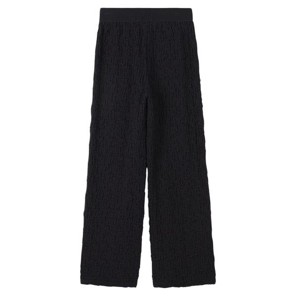 Girls Black Textured Jersey Trousers