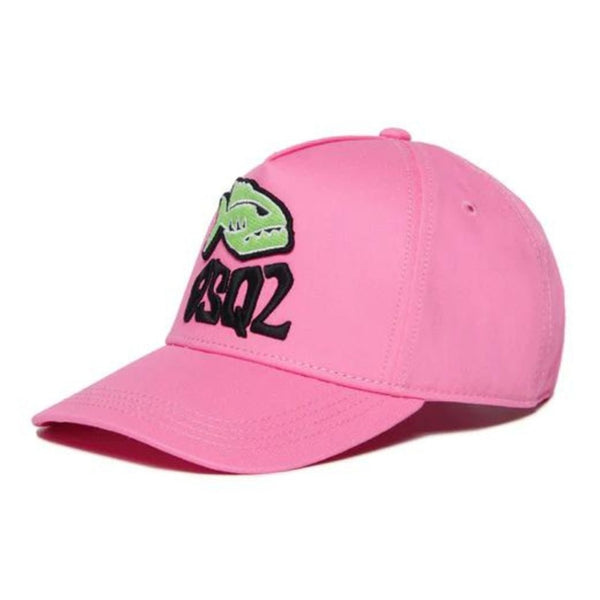 Unisex Pink Piranha Logo-Print Cap