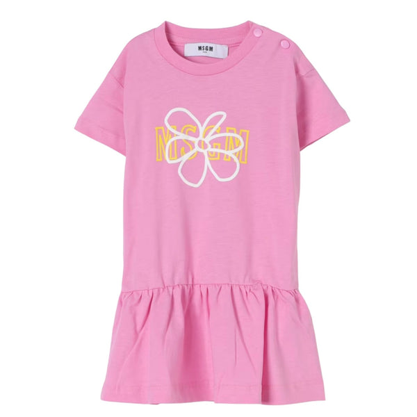 Baby Girls Floral Logo Dress