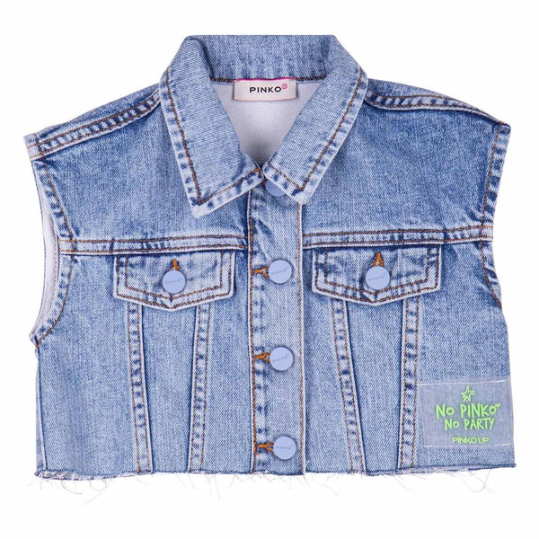 Blue Denim Crop Pinko Jacket