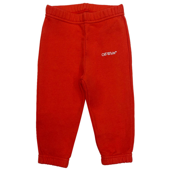 Baby Boys Red Logo-Print Joggers